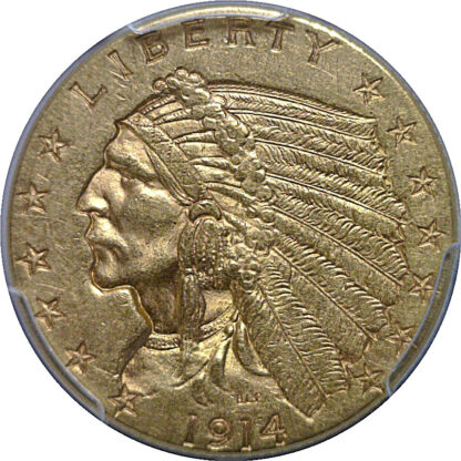 1914 $2 1/2 Indian   PCGS MS-61 - Image 2