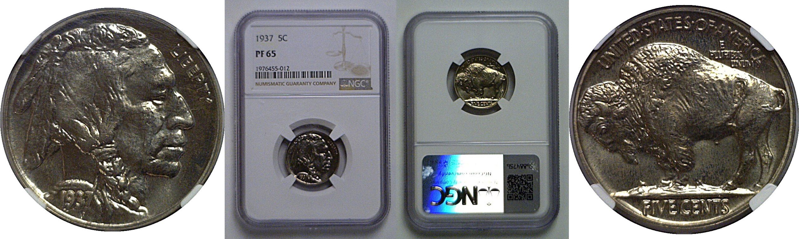 1937 Buffalo Nickel   NGC PR-65