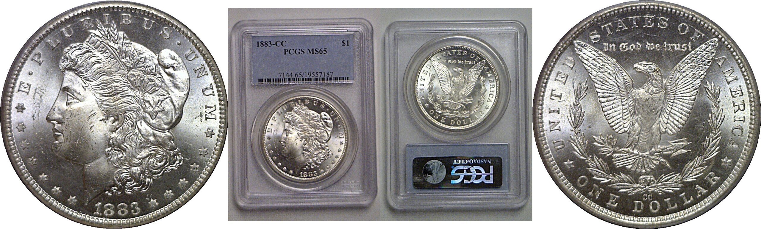 1883-CC Morgan Dollar   PCGS MS-65
