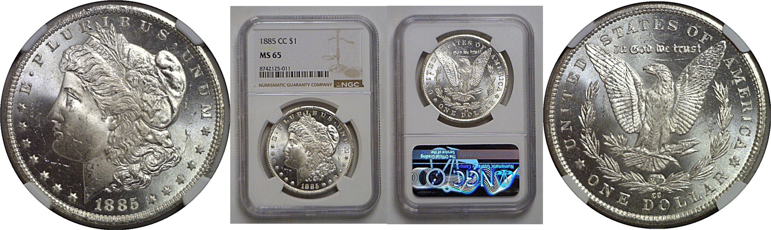 1885-CC Morgan Dollar   NGC MS-65