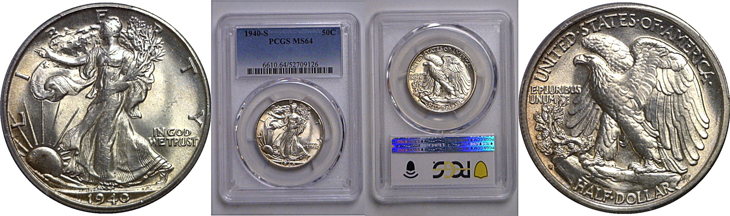 1940-S Walking Liberty Half Dollar   PCGS MS-64