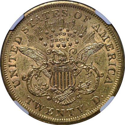 1866-S $20 Liberty   NGC AU-55 - Image 3
