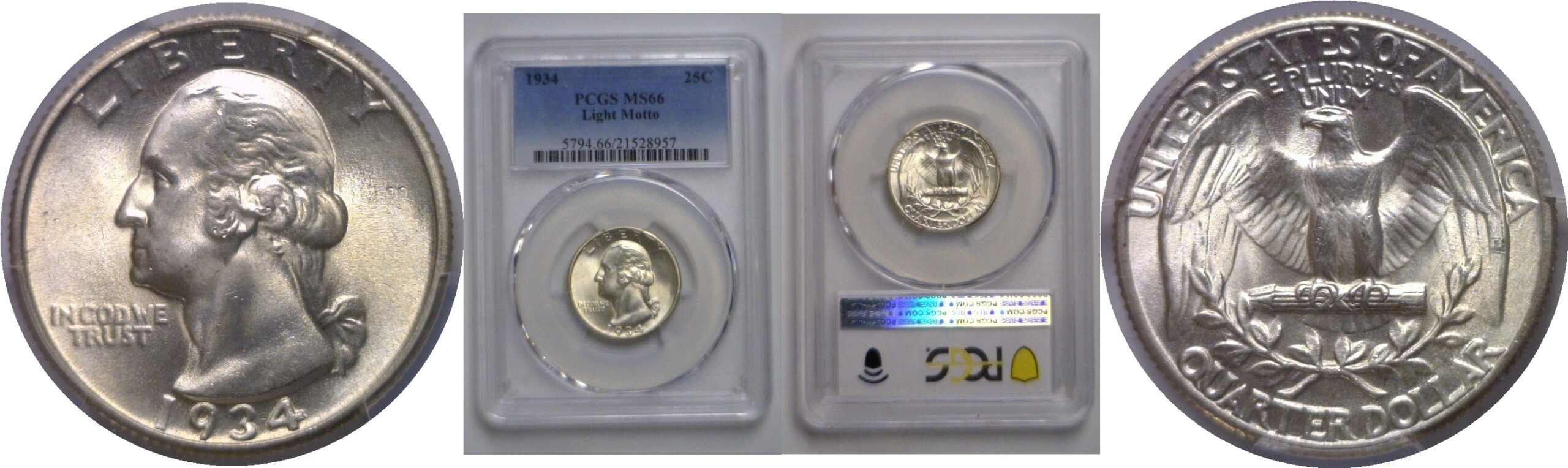 1934 Washington Quarter   PCGS MS-66
