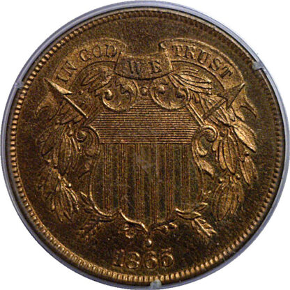 1865 Two Cent Piece   PCGS PR-66 RD - Image 2