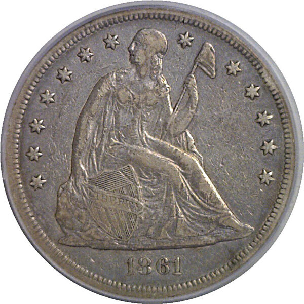 1861 Seated Liberty Dollar   PCGS VF-30 - Image 2