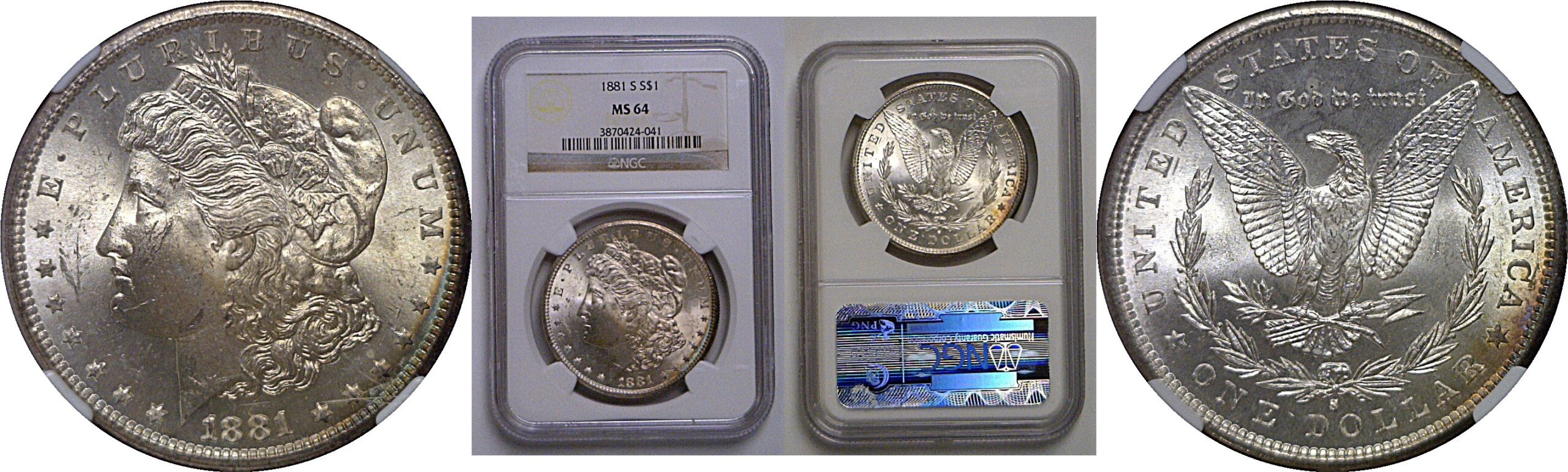 1881-S Morgan Dollar   NGC MS-64