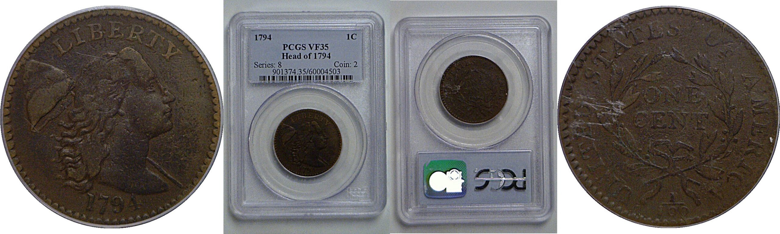 1794 Large Cent   PCGS VF-35