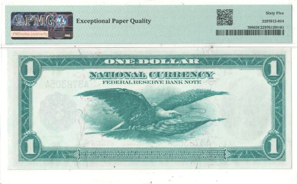 1918 $1 Federal Reserve Bank Note Fr-708 PMG Gem CU-65 EPQ - Image 3
