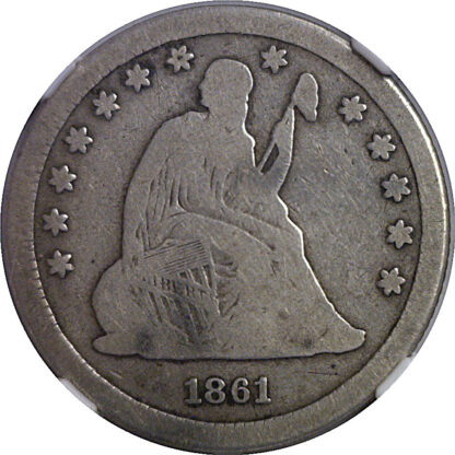 1861-S  Seated Liberty Quarter   NGC VG-10 - Image 2