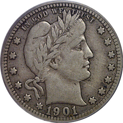 1901-S Barber Quarter   PCGS VF-20  CAC - Image 2