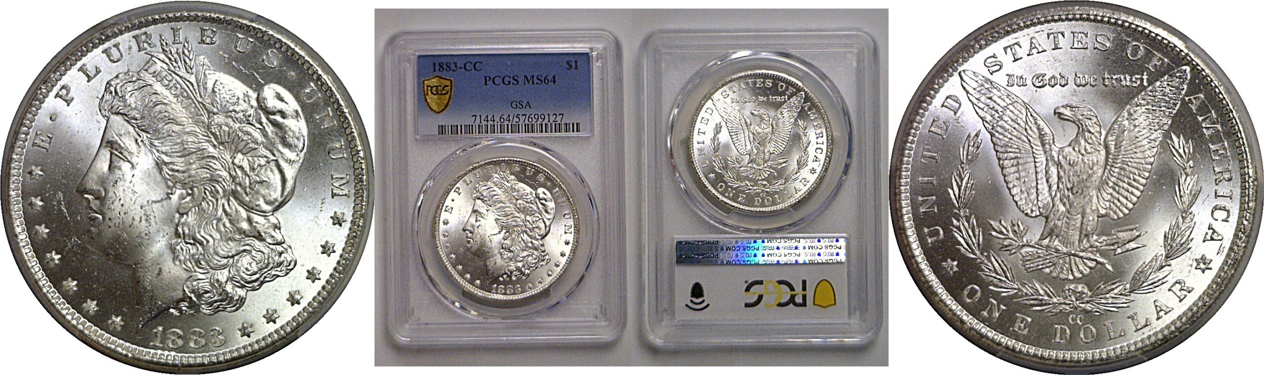 1883-CC Morgan Dollar   PCGS MS-64