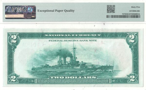 1918 $2 Federal Reserve Bank Note Fr-757 PMG Gem CU-65 EPQ - Image 3