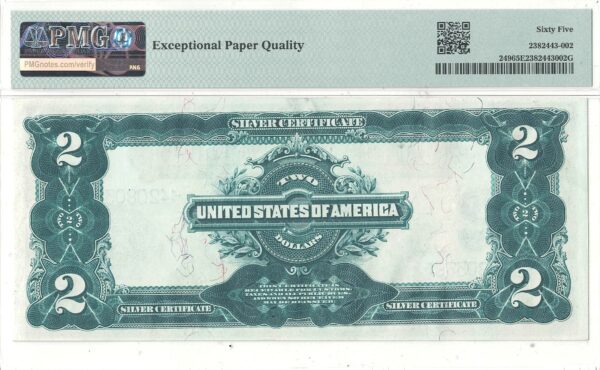 1899 $2 Silver Certificate Fr-249 PMG Gem CU-65 EPQ - Image 3