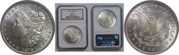 1878-7/8TF  Morgan Dollar   NGC MS-63