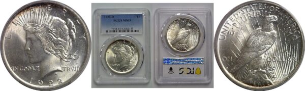 1922-D  Peace Dollar  PCGS MS-65