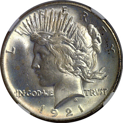 1921  Peace Dollar   NGC MS-64+ - Image 2
