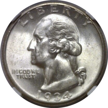1934-D Washington Quarter   NGC MS-64 - Image 2
