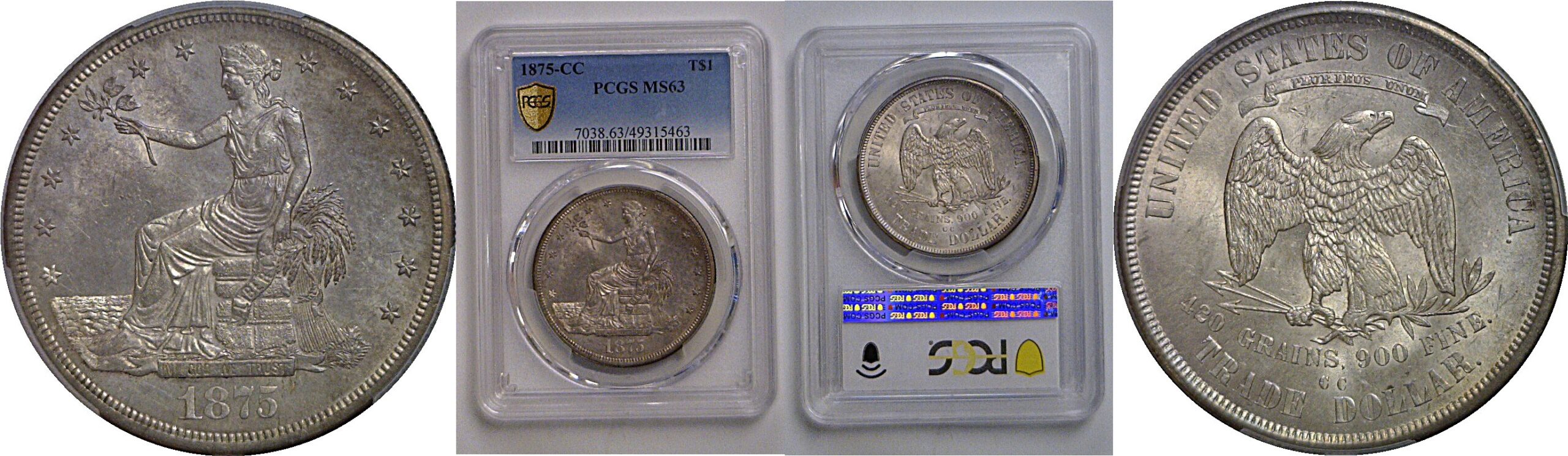 1875-CC  Trade Dollar   PCGS MS-63
