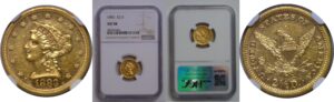 1883 $2 1/2 Liberty   NGC AU-58
