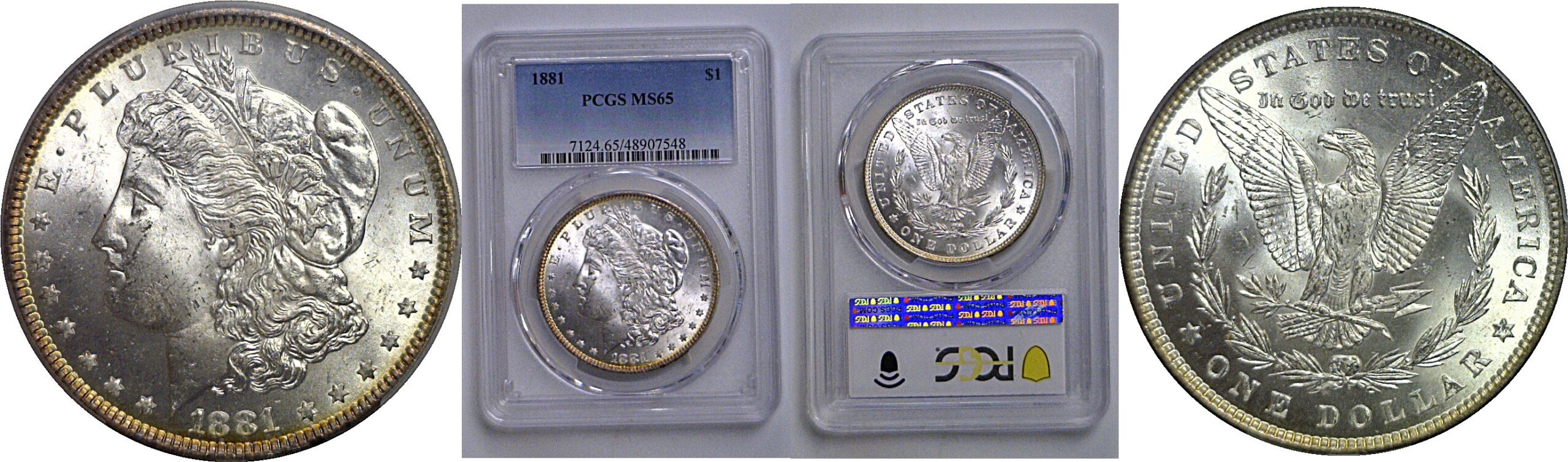 1881 Morgan  Dollar    PCGS MS-65
