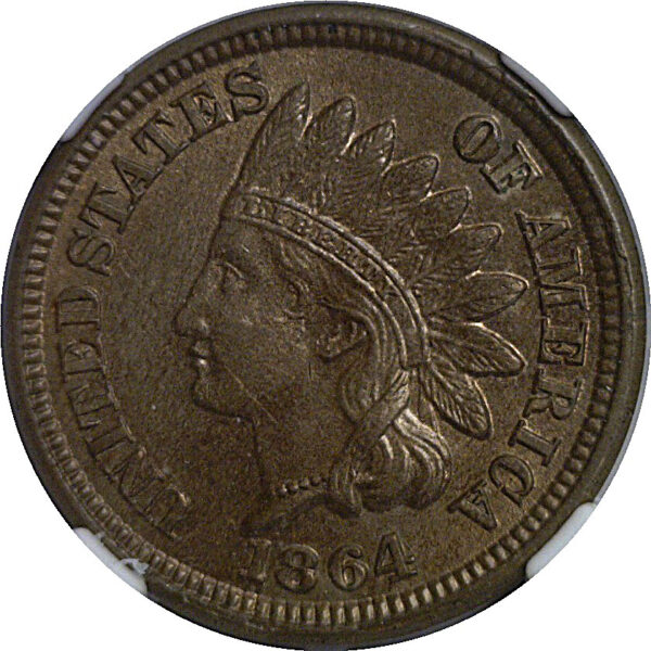 1864 C/N  Indian Head Cent   NGC MS-63 - Image 2