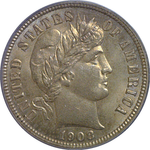1908-D Barber Dime   PCGS MS-64 - Image 2