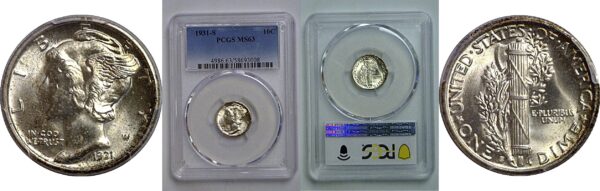 1931-S Mercury Dime   PCGS MS-63