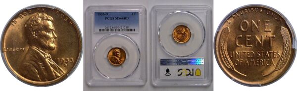1933-D Lincoln Cent   PCGS MS-66 RD