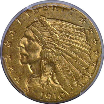 1910 $2 1/2 Indian   PCGS MS-62 - Image 2
