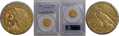1910 $2 1/2 Indian   PCGS MS-62