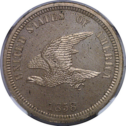 1858 Pattern Flying Eagle Cent  Judd-204   NGC PF-64  CAC - Image 2