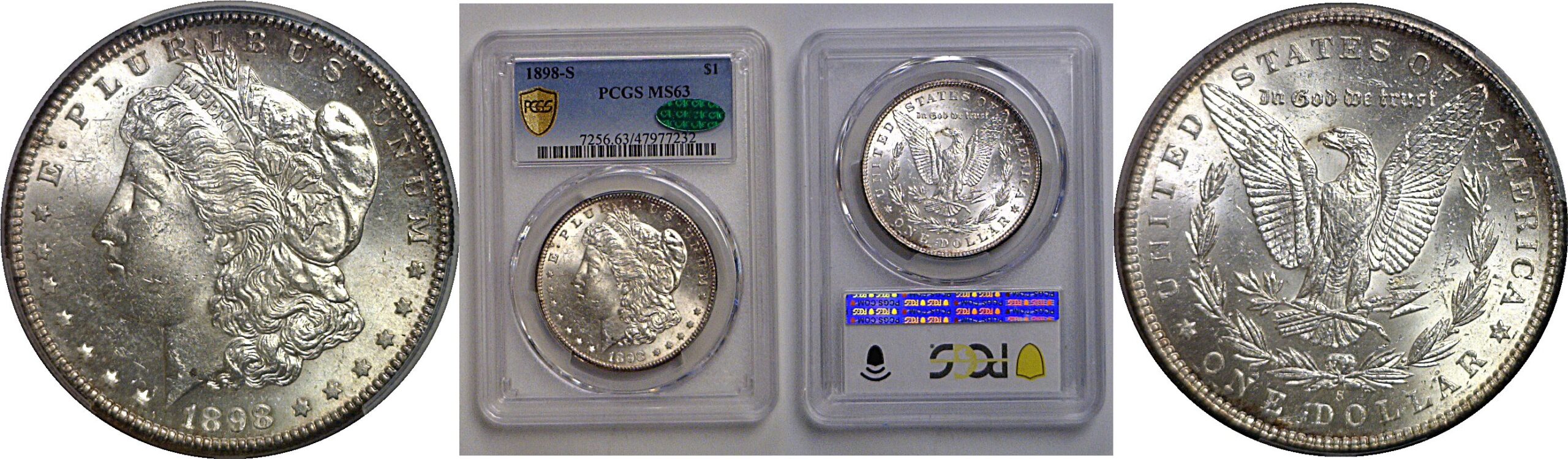 1898-S  Morgan Dollar    PCGS MS-63  CAC