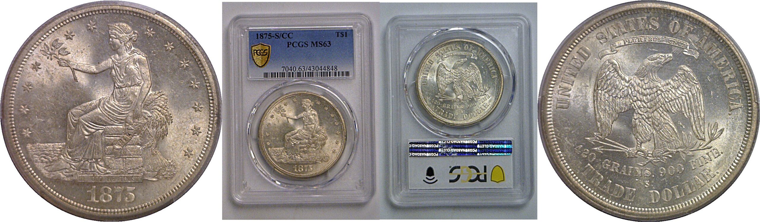 1875-S/CC  Trade Dollar    PCGS MS-63