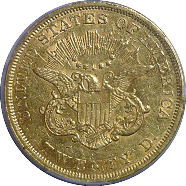 1850 $20 Liberty     PCGS AU-55 - Image 3