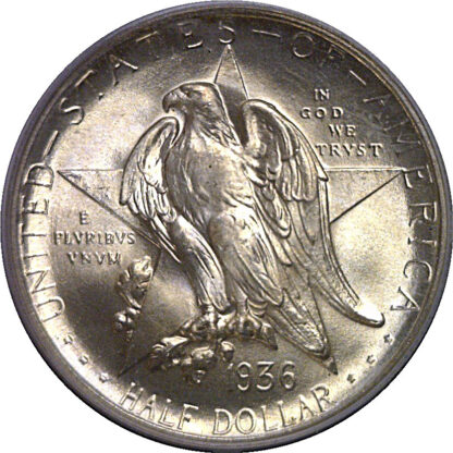 1936-D Texas Commemorative Half Dollar     PCGS MS-67 - Image 2