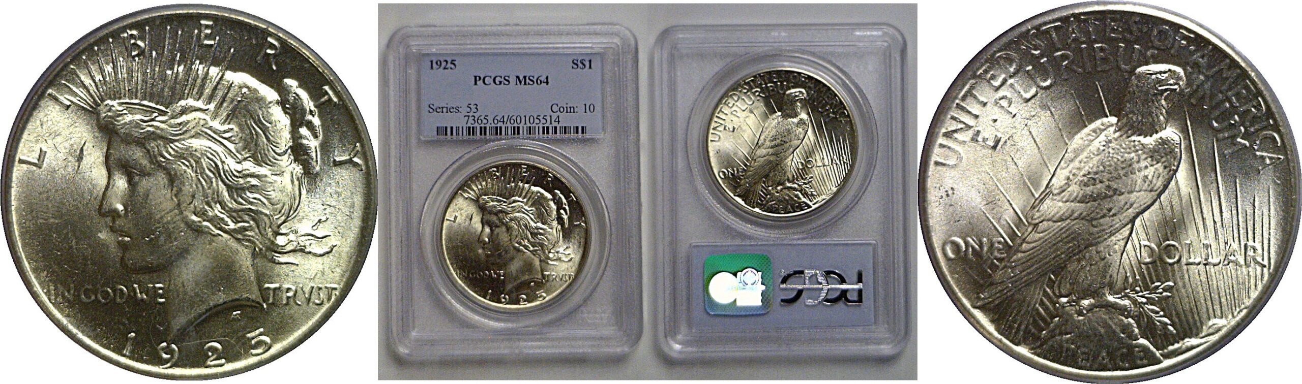 1925 Peace Dollar   PCGS MS-64