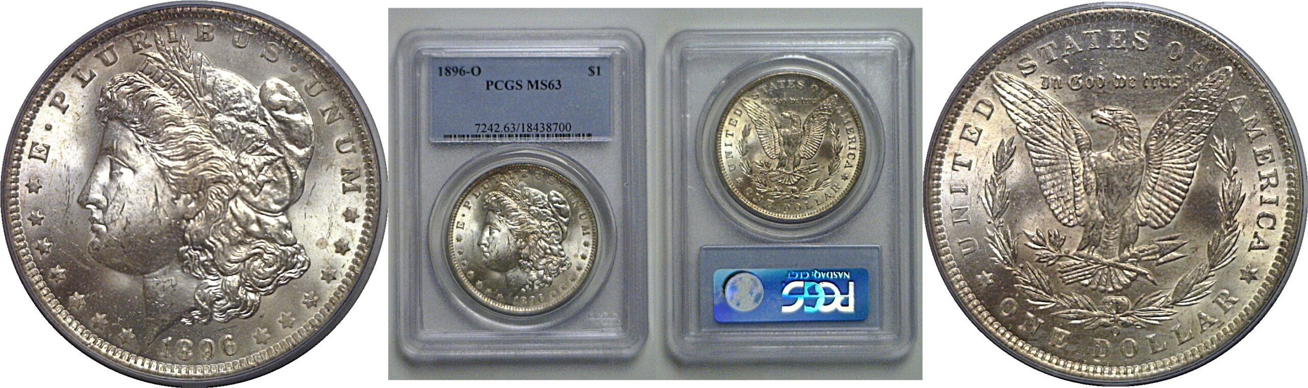 1896-O Morgan Dollar   PCGS MS-63