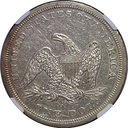 1864 Seated Liberty Dollar   NGC AU-55 - Image 3