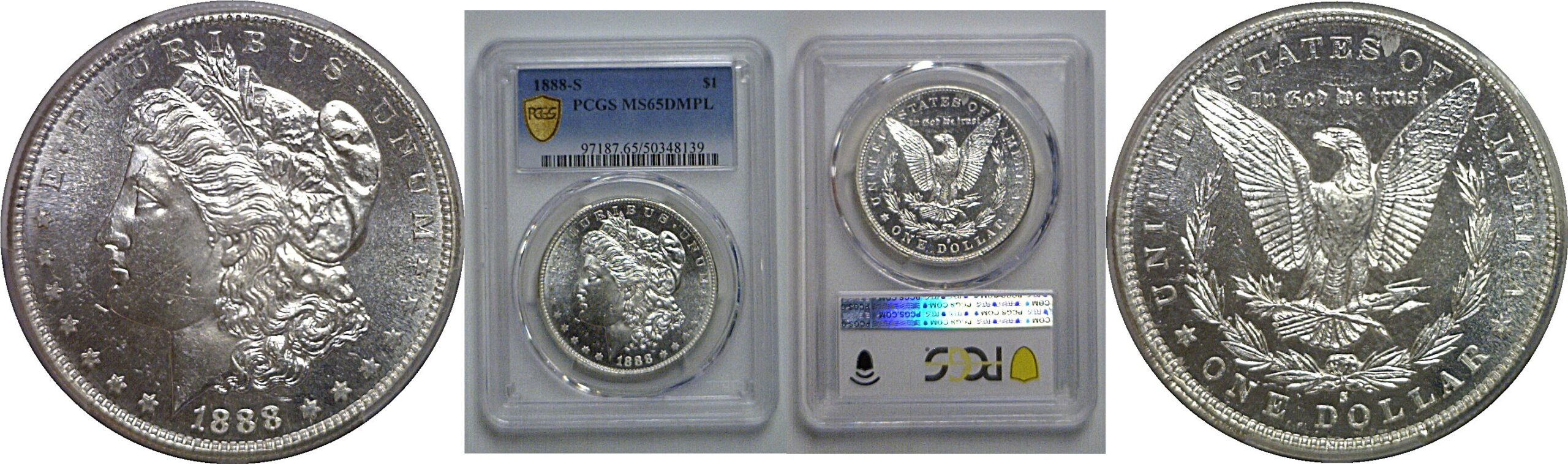 1888-S Morgan Dollar   PCGS MS-65 DMPL