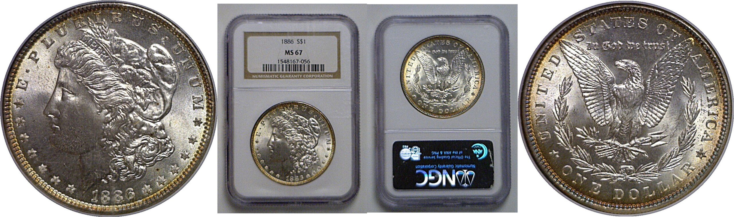 1886 Morgan Dollar   NGC MS-67