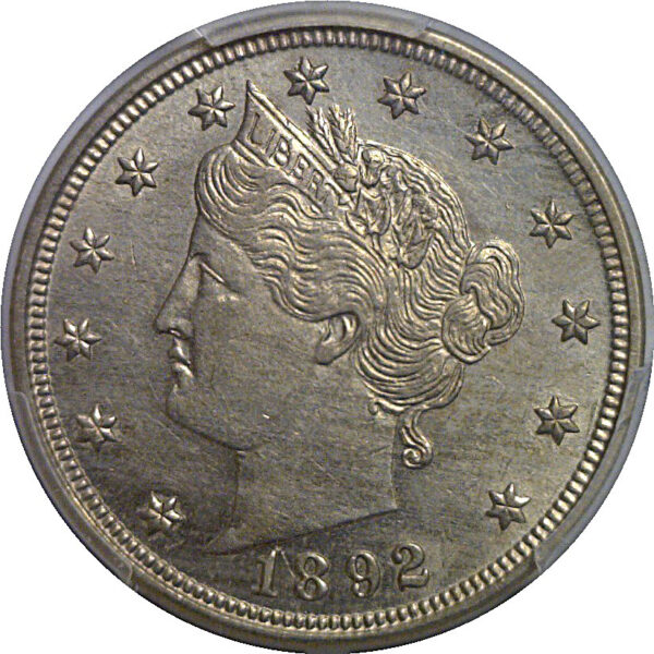 1892 Liberty Nickel   PCGS AU-58 - Image 2