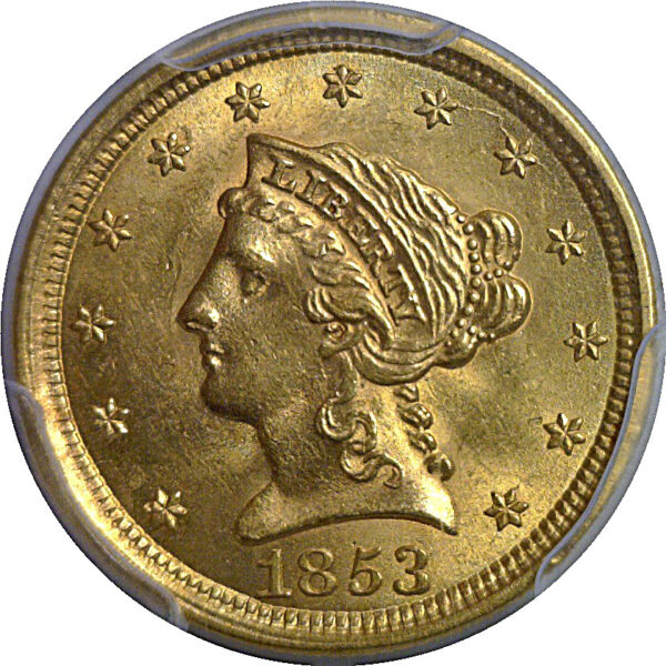 1853 $2 1/2 Liberty   PCGS MS-64+ - Image 2
