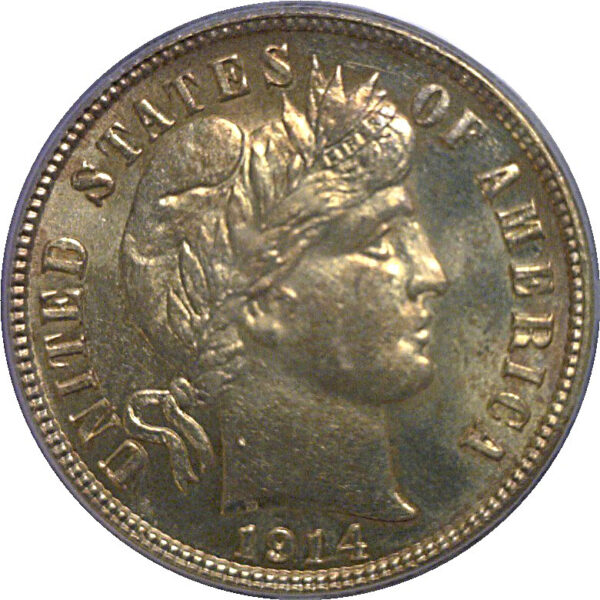 1914-S Barber Dime   PCGS MS-64 - Image 2
