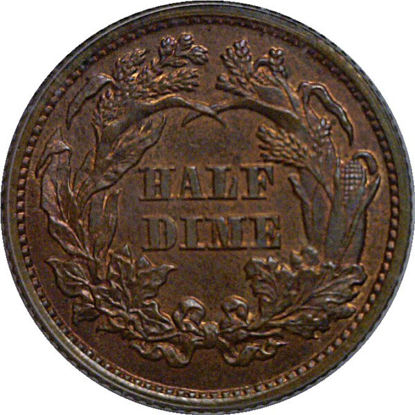 1871 Pattern Half Dime  Judd-1063   PCGS PR-64 RB  CAC - Image 3