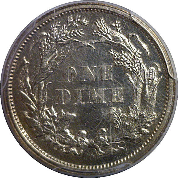 1862 Seated Liberty Dime   PCGS PR-63 - Image 3
