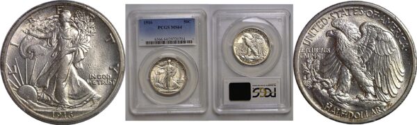 1916 Walking Liberty Half Dollar   PCGS MS-64