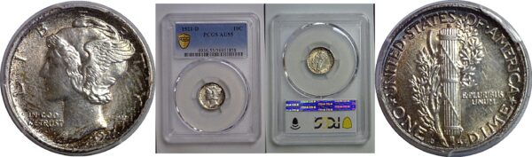 1921-D Mercury Dime   PCGS AU-55