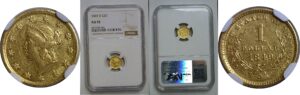 1849-D One Dollar Gold Coin   NGC AU-55