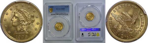 1906 $2 1/2 Liberty   PCGS MS-67