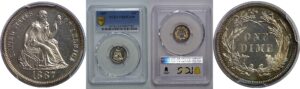 1887 Seated Liberty Dime   PCGS PR-65 CAM